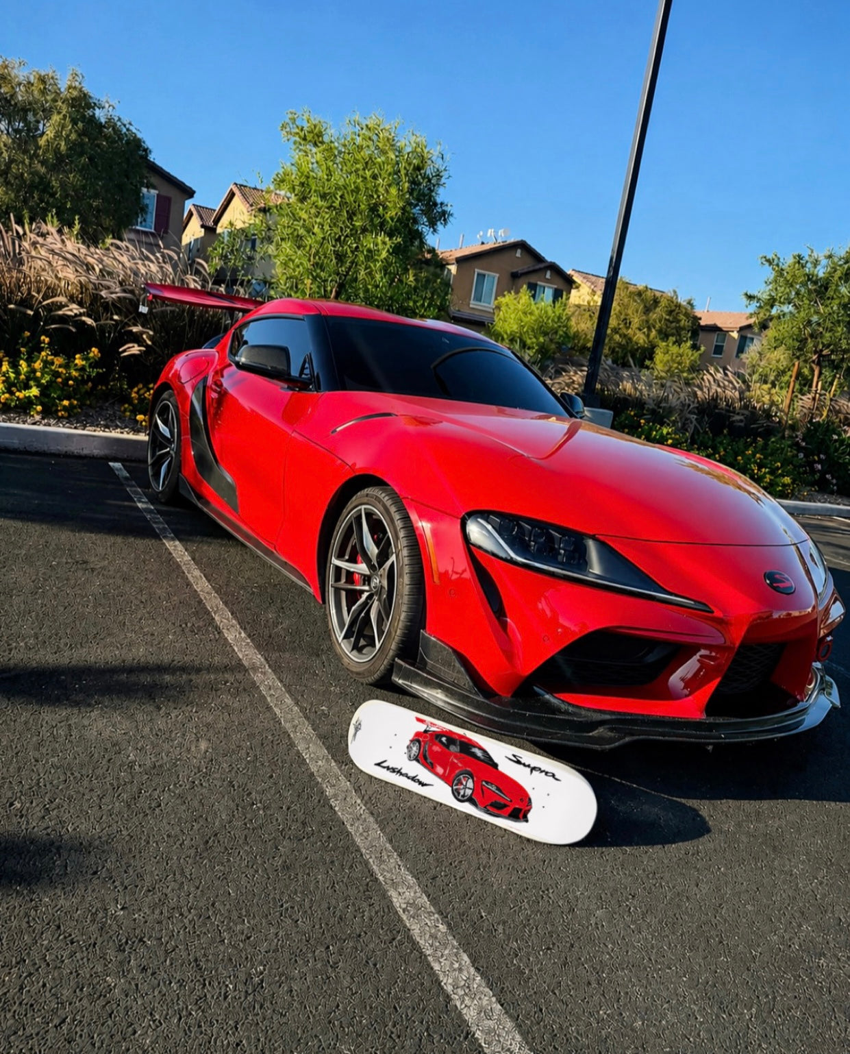 Red Supra car art